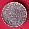 British india 1897 victoria empress TWO ANNAS silver coin- HB32