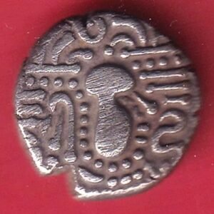 ANCIENT INDIA GADHAYA DYNASTY KING PORTRAIT COIN– HB345