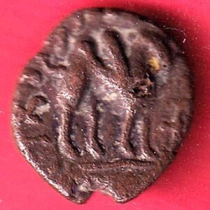 ANCIENT INDIA KUSHAN KING DYNASTY COPPER COIN – HB361