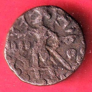 Ancient, Kushan, Kanishka Copper Quarter Unit BEAUTIFUL COIN– HB368