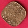 "unc" BRITISH INDIA 1942 GEORGE VI 1/2 ANNA COIN– HB380