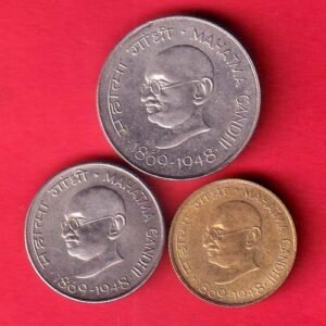 republic india mahatma gandhi 3 coins set aunc-unc – HB82