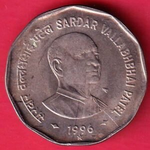 republic india 1996 HHYDERABAD MINT  SARDAR VALLABH BHAI PATEL  TWO RUPEE COIN  :-HB595