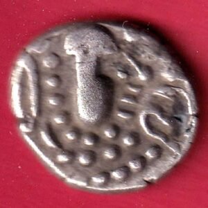 ANCIENT INDIA GADHAYA DYNASTY KING PORTRAIT COIN– HB406