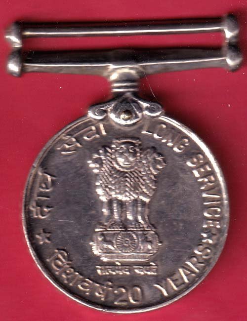Medal :  NAMED lONG SERVICE 20 YEARS  – HB422