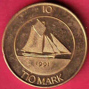 Finland 10 Markkaa Aland 1991 tio deler tio mark– HB457