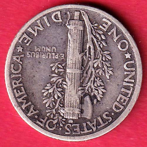 UNITED STATES 1 DIME 1941 MERCURY DIME RARE SILVER COIN– HB470