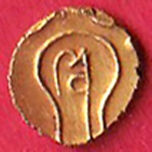 Marathas of Thanjavur Venkoji RARE VARIETY gold Fanam– HB490