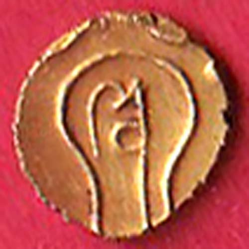 Marathas of Thanjavur Venkoji RARE VARIETY gold Fanam– HB490