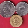"UNC" 3 COINS SET: 1869-1948 REPUBLIC INDIA ONE RUPEE, HALF PAISA, 20 PAISA  – HB551